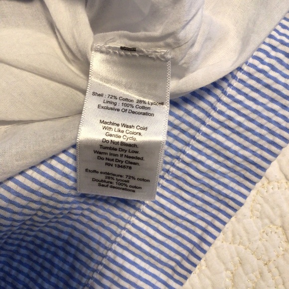 Vineyard Vines Light Blue & White Stripe Sundress Ruffle Sleeves Sz 5 - Picture 6 of 6